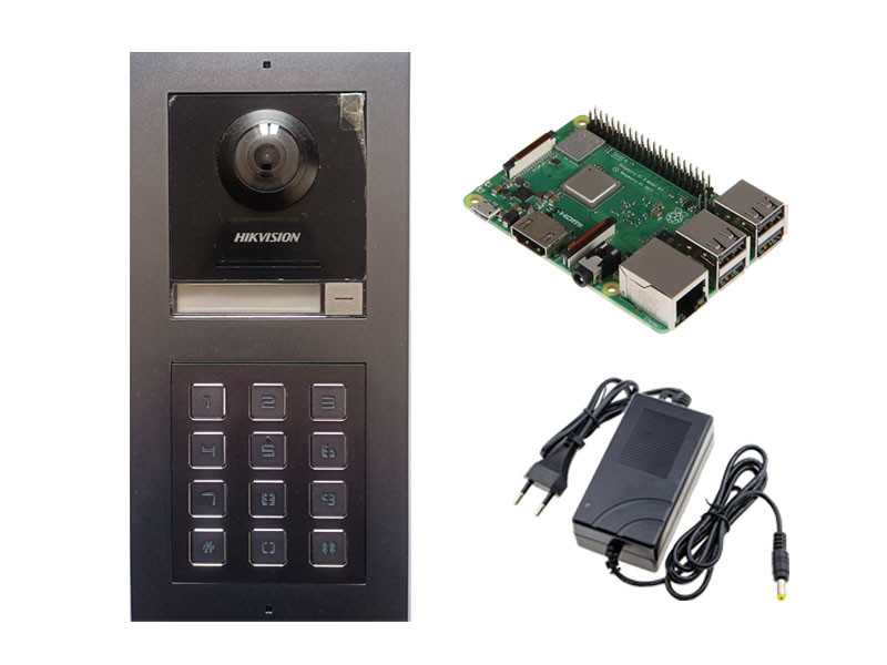 Комплект багатоквартирного IP домофону Hikvision DS-KD8003-IME1 2МП з SIP сервером Asterisk