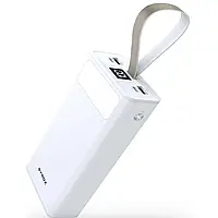 Внешний аккумулятор PowerBank Syrox PB115 30000mAh /2 USB/ Type-C/ фонарик / White /