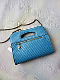 Стильна сумка блакитного кольору, фото 5