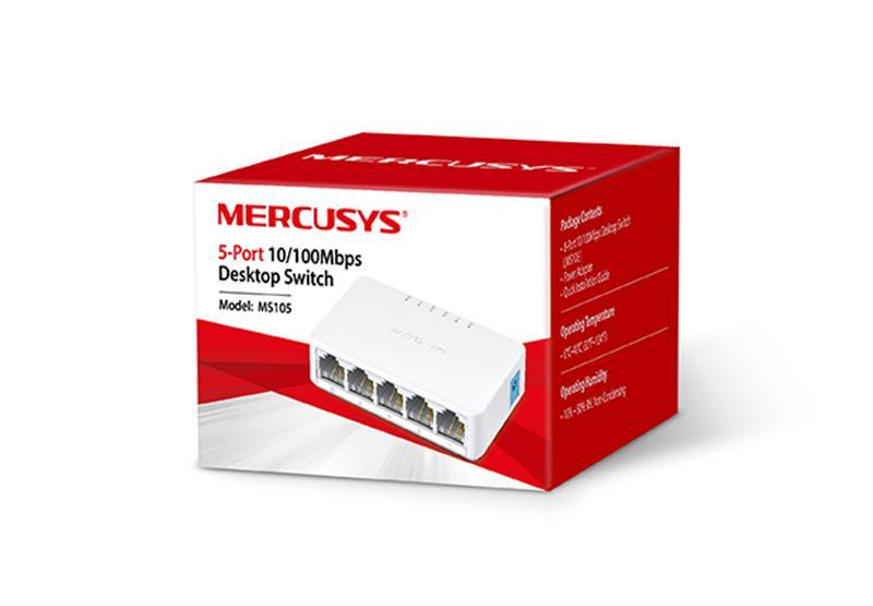 Комутатор Mercusys MS105 5-port - фото 2 - id-p1700486184