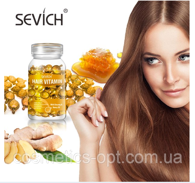 Капсули для волосся «Інтенсивна Терапія» Sevich Hair Vitamin With Ginseng & Honey Oil, 30 капсул