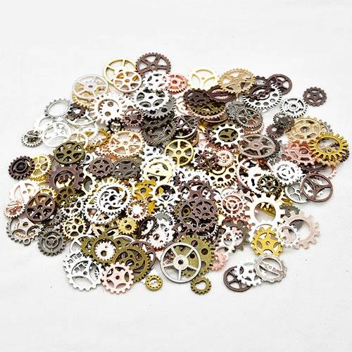 Набір підвісок металевих 100г, шарми шармики, Шестерні, мікс
