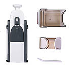 Мультислайсер для овочів, Brava Spring Slicer, Сірий / Овочерізка ручна / Кухонний слайсер для овочів, фото 5