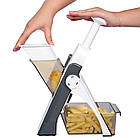 Мультислайсер для овочів, Brava Spring Slicer, Сірий / Овочерізка ручна / Кухонний слайсер для овочів, фото 4