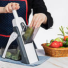 Мультислайсер для овочів, Brava Spring Slicer, Сірий / Овочерізка ручна / Кухонний слайсер для овочів, фото 2