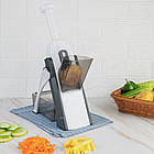 Мультислайсер для овочів, Brava Spring Slicer, Сірий / Овочерізка ручна / Кухонний слайсер для овочів, фото 7