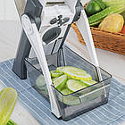 Мультислайсер для овочів, Brava Spring Slicer, Сірий / Овочерізка ручна / Кухонний слайсер для овочів, фото 6