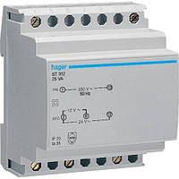 ST312 Hager - Трансформатор модульний на DIN-рейку 230В/24 В (1,04А) / 230В/12 В (2,08А)