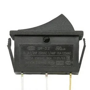 Кнопка включення кавомашини Delonghi (5112610211) SR-32 10A 2HP 250VAC 4HP 16A 125VAC, фото 3