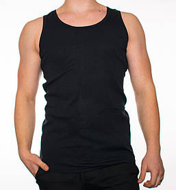 Чоловіча майка рібана з бавовни Bono 100101 чорна, розмір 54 2XL