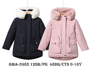 Зимові куртки на хутрі для дівчаток Glo-Story,  6-16 років. код GMA-3985