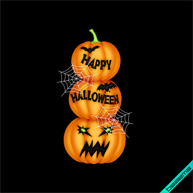 Термоаплікація Happy Halloween, гарбуз [Свій розмір в асортименті]