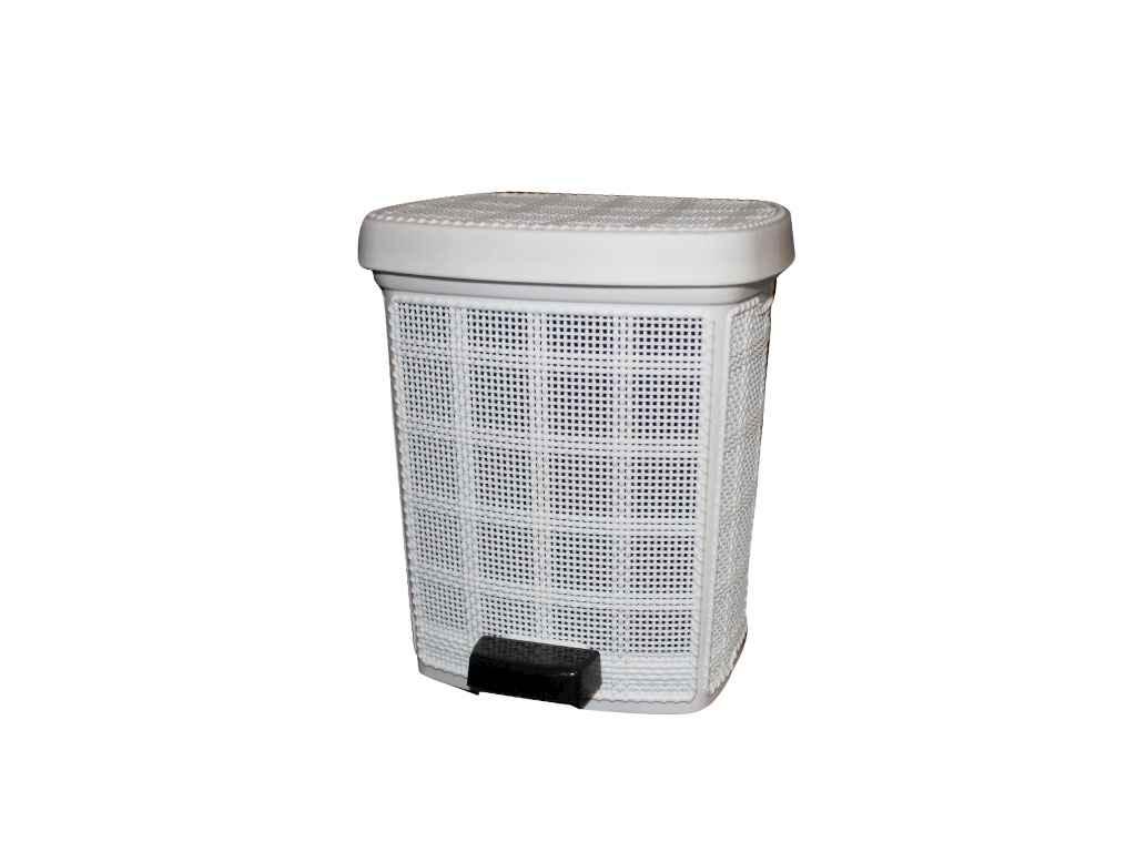 Смітник JUTE NO.2 прям. з пед. 12Л (білий) ТМ AKAY PLASTIK