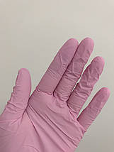 1172 Рукавички оглядові нітрилові текстуровані без пудри нестерильні Safe Touch Advanced Extend Pink (3,6г) 50 пар/уп, фото 2