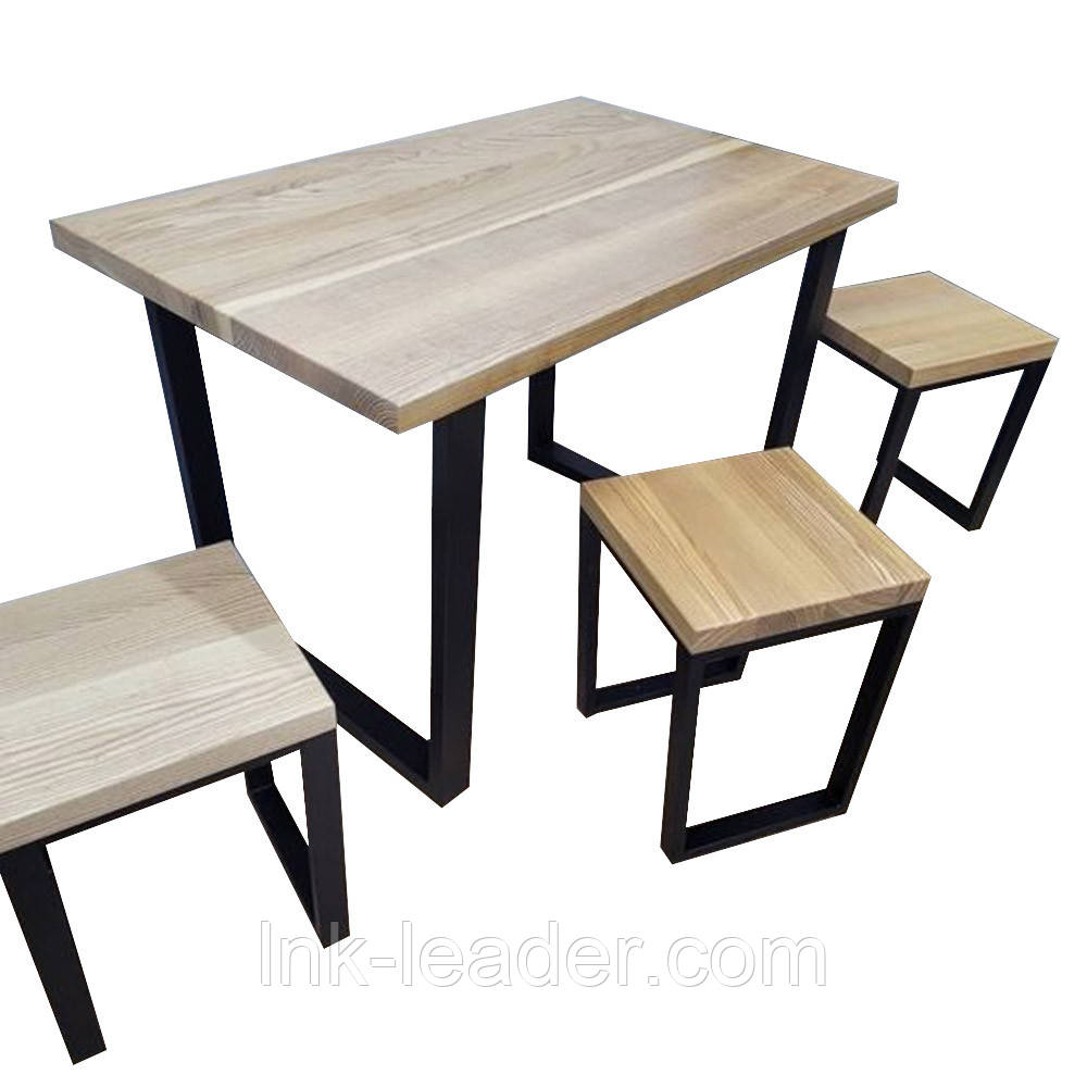 Барний комплект (стіл та стільці) лофт LNK-LOFT "Мадона" (довжина - 120 см), фото 1