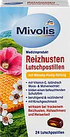 Льодяники проти сухого кашлю Mivolis Lutschpastillen mit Manuka, 24 шт.