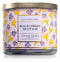 Ароматизированная свеча трехфитильная от Bath & Body Works - Black Cherry Fruit Pop