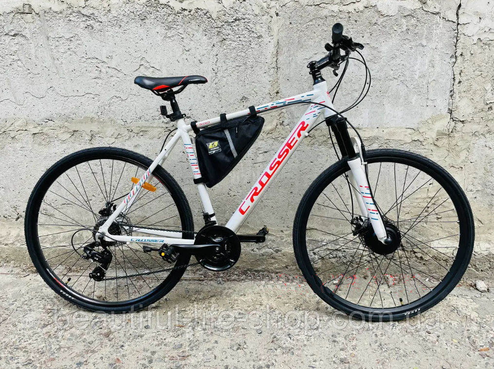 Электровелосипед 500W 36V 12Ah на базе найнера Crosser Hybrid 28 (рама 21) SHIMANO Tourney - фото 1 - id-p1700511348
