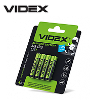 Батарейка лужна Videx LR03/AAA 4 шт Blister Card (ціна за шт.)