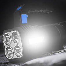 Ручна водонепроникна лампа-ліхтар "multi fuction portable lamp", чорна, фото 4
