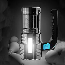 Ручна водонепроникна лампа-ліхтар "multi fuction portable lamp", чорна, фото 5