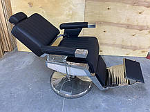 Крісло перукарське для barbershop Елегант Люкс Чорне (FrizelTM), фото 2