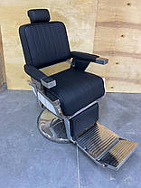 Крісло перукарське для barbershop Елегант Люкс Чорне (FrizelTM), фото 2