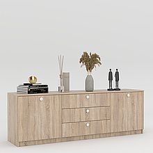 Комод Макс з шухлядами і тумбами 600х1800х420 мм Дуб Сонома