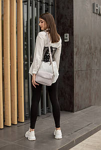 Жіноча шкіряна сумка Діана, натуральна Гладка шкіра, колір Бузковий