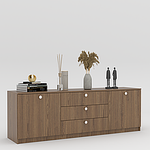 Комод Макс з шухлядами і тумбами 600х1800х420 мм Дуб Родос темний