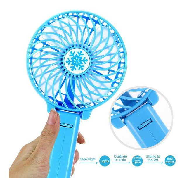 Ручной мини вентилятор трансформер Handy mini fan Голубой (KG-5478)