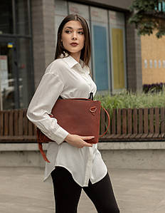 Чохол для MacBook Дизайн №44 з натуральної шкіри колір Коньяк