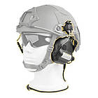 Активні стрілкові навушники на шолом Opsmen Earmor M31H Olive + Premium кріплення Чебурашка, фото 5