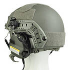 Активні стрілкові навушники на шолом Opsmen Earmor M31H Olive + Premium кріплення Чебурашка, фото 6