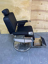 Крісло перукарське для barbershop Елегант Люкс Коричневе (FrizelTM), фото 3