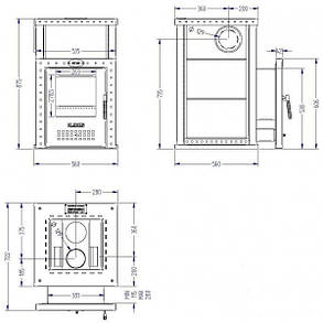 Дровяна піч Klover KLV RT 20, фото 2