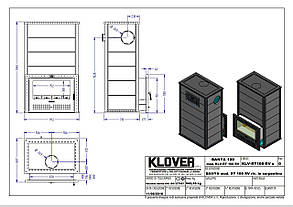 Дровяна піч Klover KLV RT 100-RV, фото 4