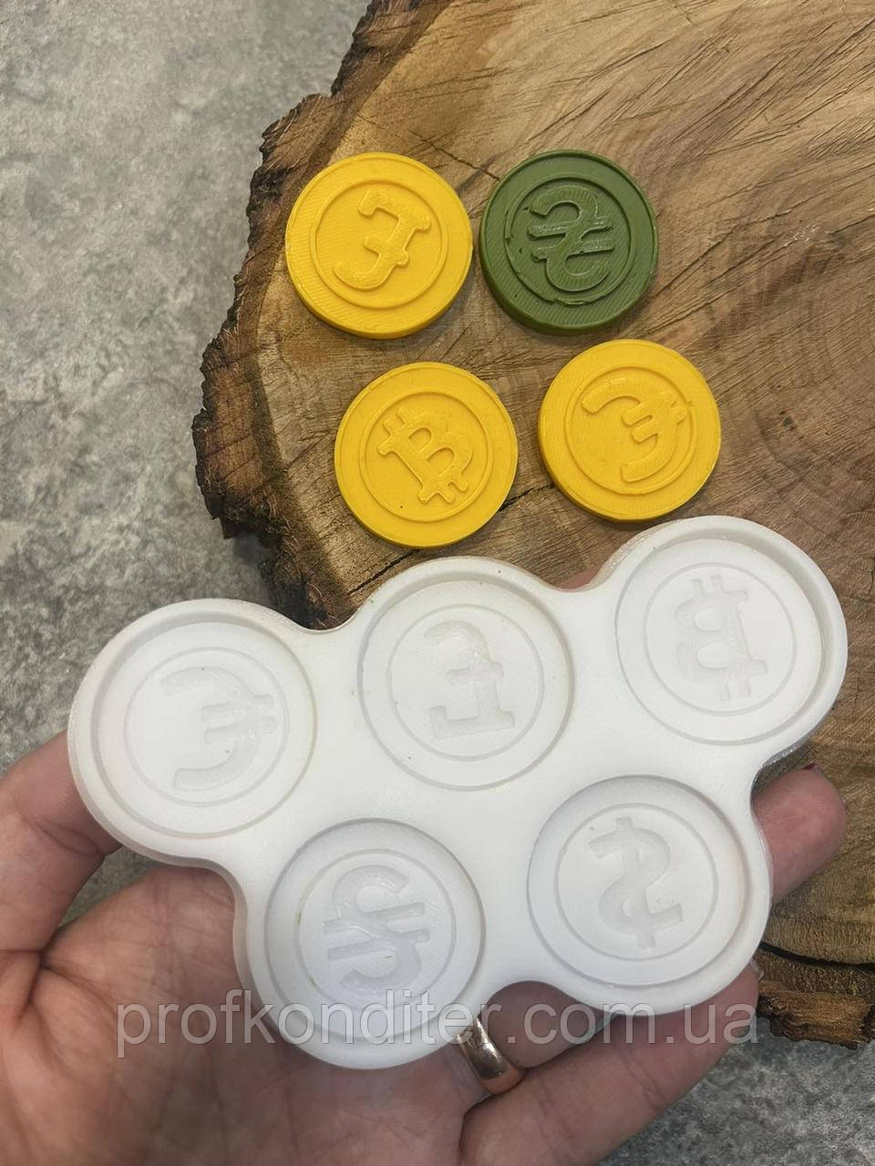 ЕКСКЛЮЗИВ! Силіконовий Молд для шоколаду, карамелі і мастики "Монети", фото 1