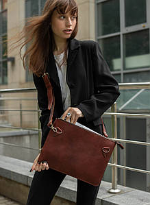 Чохол для MacBook Дизайн №44 з натуральної шкіри колір Вишня