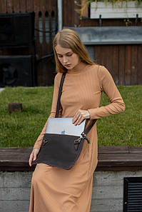 Чохол для MacBook Дизайн №44 з натуральної шкіри колір Шоколад