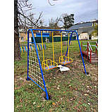 Гойдалки дитячі для дачі подвійні, баскетбол, сітка спортивна (Київ), фото 5
