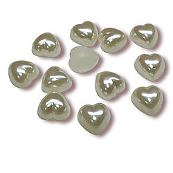 Напівнамистини Серце 25 г 10х10 мм Кремовий +-95 шт.