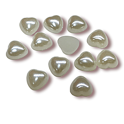 Напівнамистини Серце 25 г 8х8 мм Кремовий +-185 шт.