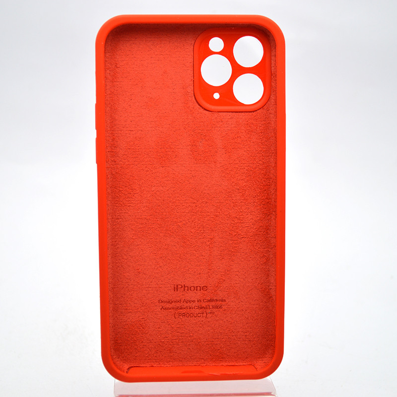 Чохол силіконовий з квадратними Silicon case Full Square для iPhone 11 Pro Red Червоний, фото 4