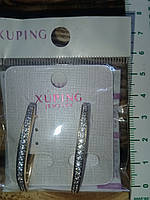 Сережки зварювання Swarovski Xuping Jewelry, "Золото", 40 мм