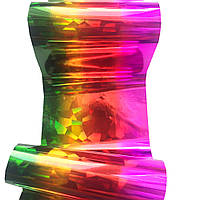 Фольга Molekula перебивная (цветная радуга, битое стекло) 1 м