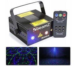 Лазерний проектор портативний з пультом BeamZ Bianca Double Laser RGB LASER лазерне шоу