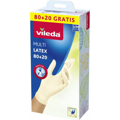 Перчатки хозяйственные Vileda Glove Multi размер S/M 100 шт ...