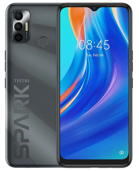 Tecno Spark 7 (KF6n) 4/128Gb NFC Magnet Black Гарантія 1 рік