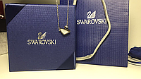 Подвеска Swarovski лебедь с белым перламутром,